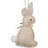 Clayre & Eef 65372 Dekoratívny prívesok králik 6x1x10 cm béžová
