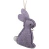 Clayre & Eef 65376 Dekoratívny prívesok králik 6x1x10 cm Fialová