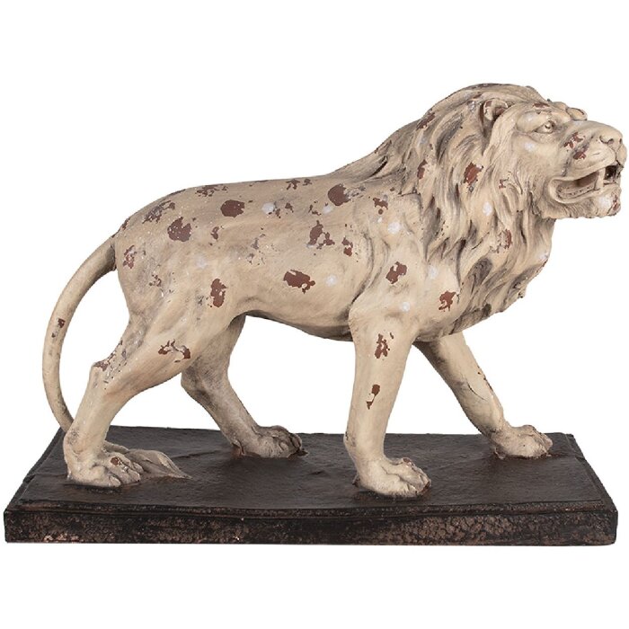 Clayre & Eef 5MG0030 Dekorácia Lev 55x23x40 cm béžovo hnedá