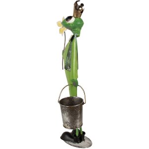 Clayre & Eef 5Y1218 Dekorácia Žaba 29x15x67 cm Zelená
