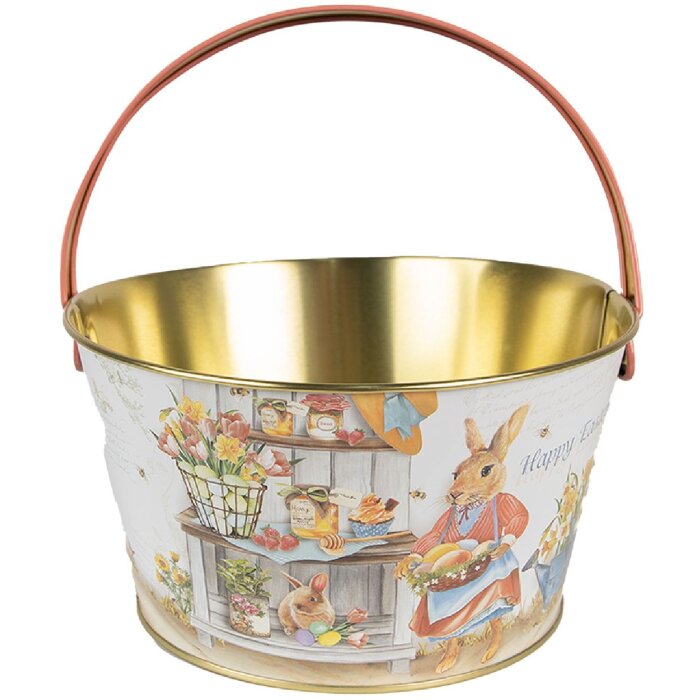 Clayre & Eef 6BL0107 Kôš Ø 19x10 cm biely