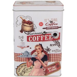 Clayre & Eef 6BL0128 Plechovka biela červená...