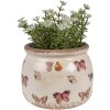 Clayre & Eef 6CE1662S Dekorácia Kvetináč Ø 12x10 cm béžová ružová