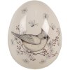 Clayre & Eef 6CE1674 Dekorácia vajce Ø 13x16 cm biela béžová