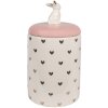 Clayre & Eef 6CE1680 Úložný kvetináč Ø 12x23 cm ružovo biely