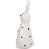 Clayre & Eef 6CE1705 Dekorácia Socha králika 5x4x13 cm biela čierna