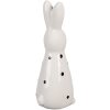 Clayre & Eef 6CE1705 Dekorácia Socha králika 5x4x13 cm biela čierna