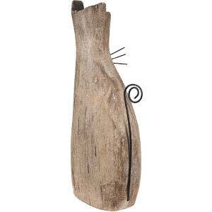 Clayre & Eef 6H2330 Dekoratívna mačka hnedá 14x7x26 cm