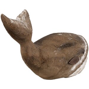 Clayre & Eef 6H2341 Dekorácia Veľryba 39x15x21 cm hnedá biela
