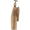 Clayre & Eef 6H2342 Vianočná dekorácia anjel 13x5x22 cm hnedá