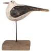 Clayre & Eef 6H2343 Dekorácia Vták 12x5x13 cm biela čierna