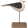 Clayre & Eef 6H2343 Dekorácia Vták 12x5x13 cm biela čierna