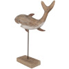 Clayre & Eef 6H2354 Dekoratívny žralok hnedý 34x8x39 cm Námornícky bytový doplnok