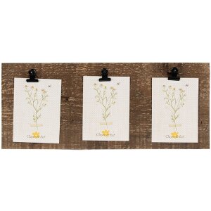 Clayre & Eef Fotorámik 3 Klamoty 36x3x15 cm Hnedý