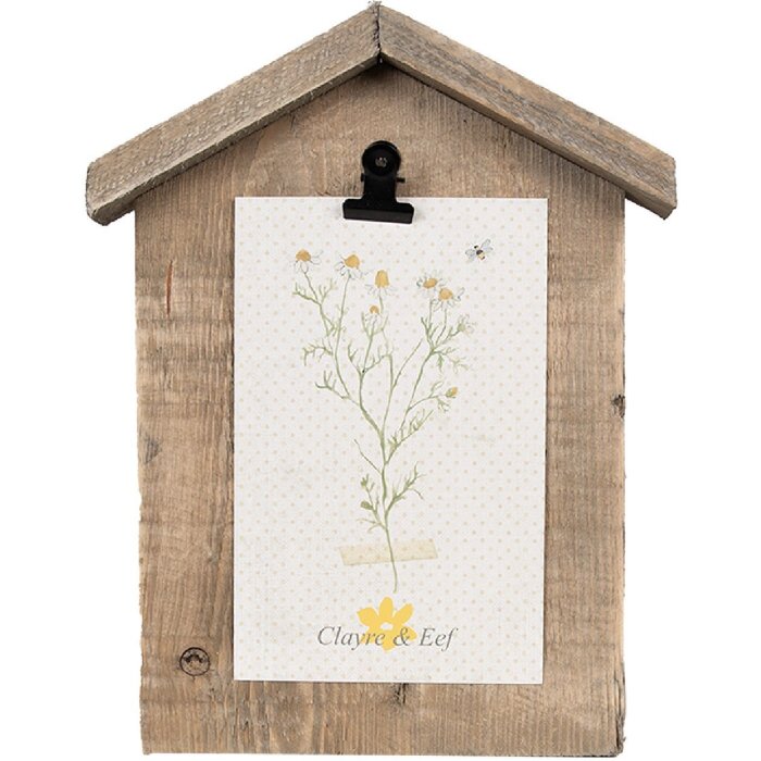 Clayre & Eef Fotorámik so svorkou hnedý 17x3x21 cm