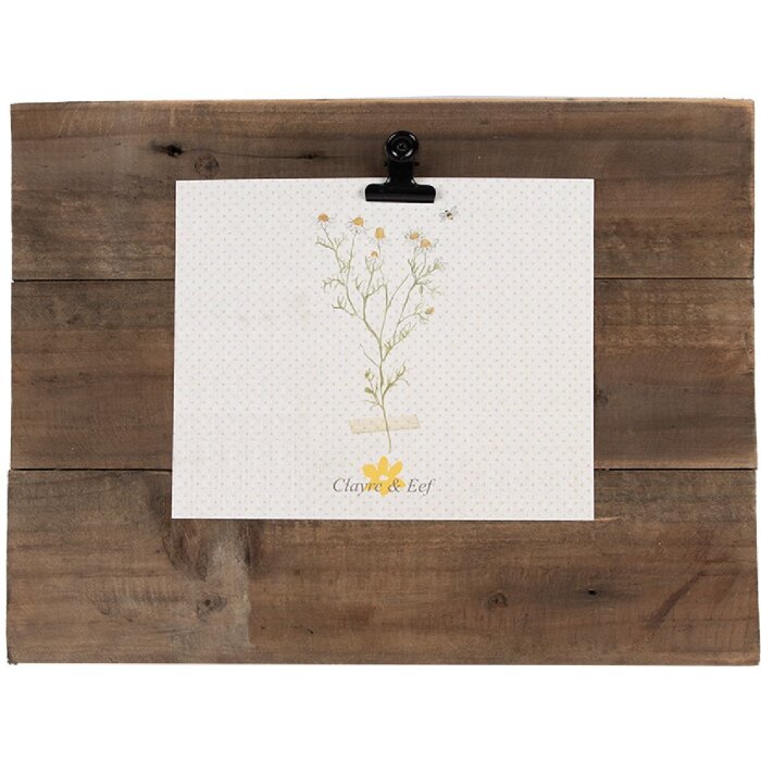 Clayre & Eef Fotorámik s klipom hnedý 32x3x25 cm