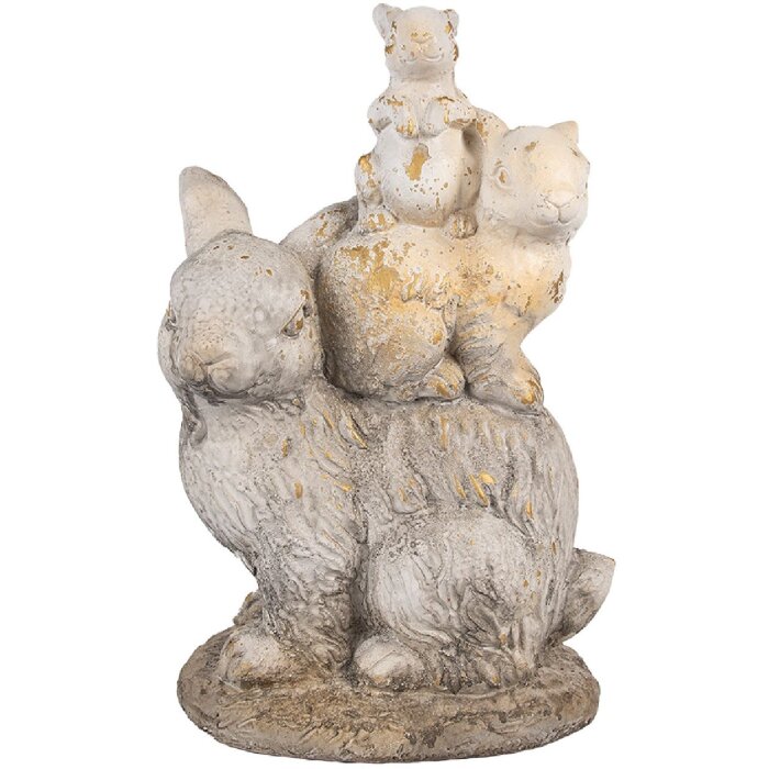 Clayre & Eef 6MG0032 Dekoratívny králik 27x18x43cm hnedý béžový