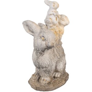 Clayre & Eef 6MG0032 Dekoratívny králik 27x18x43cm hnedý béžový