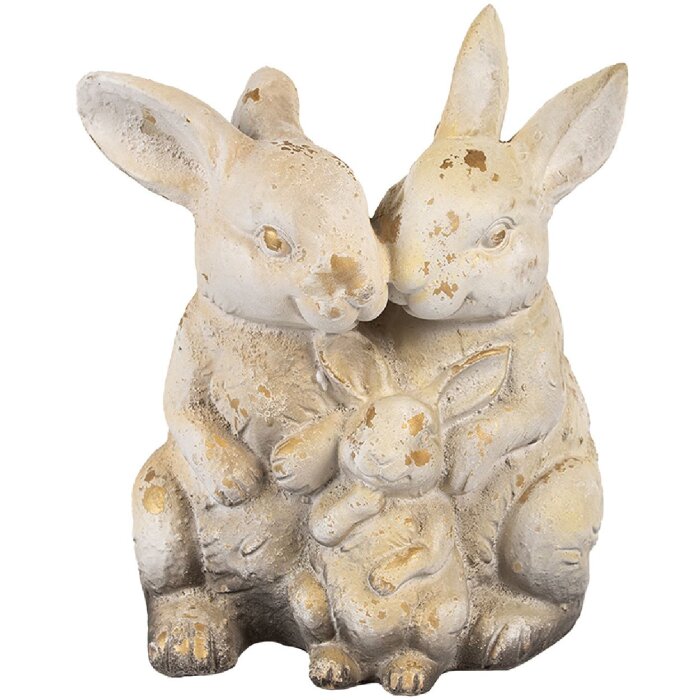 Clayre & Eef 6MG0033 Dekoratívny králik 26x18x33 cm hnedý béžový