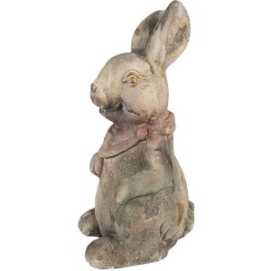 Clayre & Eef 6MG0034 Dekoratívny králik 22x19x41 cm v sivej a hnedej farbe