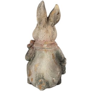 Clayre & Eef 6MG0034 Dekoratívny králik 22x19x41 cm v sivej a hnedej farbe