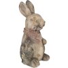 Clayre & Eef 6MG0034 Dekoratívny králik 22x19x41 cm v sivej a hnedej farbe
