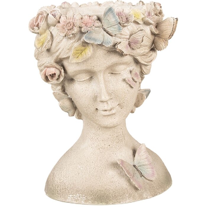 Clayre & Eef 6PR3895 Kvetináč Woman Grey 20x18x26 cm