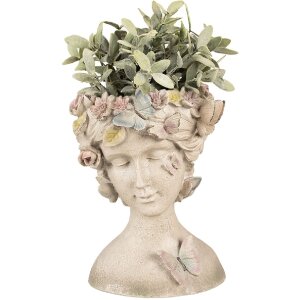 Clayre & Eef 6PR3895 Kvetináč Woman Grey 20x18x26 cm