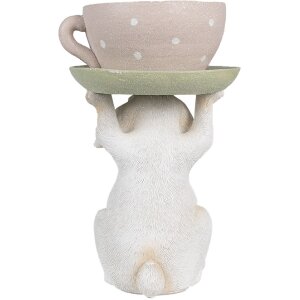 Clayre & Eef 6PR3998 Dekoratívny králik 15x14x24 cm béžovo-ružový
