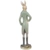 Clayre & Eef 6PR4010 Dekoratívny králik béžovo zelený 11x8x40 cm vo vidieckom štýle