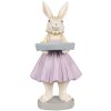 Clayre & Eef 6PR4011 Dekoratívny králik hnedý fialový 10x8x20 cm
