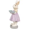 Clayre & Eef 6PR4011 Dekoratívny králik hnedý fialový 10x8x20 cm