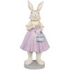 Clayre & Eef 6PR4014 Dekoratívny králik hnedý fialový 12x10x27 cm