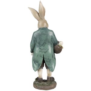 Clayre & Eef 6PR4023 Dekoratívny králik 17x10x38 cm hnedozelený