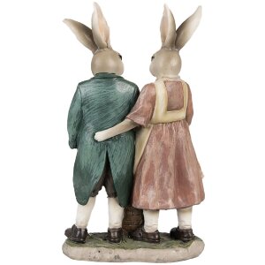 Clayre & Eef 6PR4025 Dekoratívny králik 15x8x26 cm v hnedej farbe