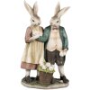 Clayre & Eef 6PR4025 Dekoratívny králik 15x8x26 cm v hnedej farbe
