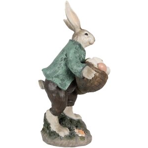 Clayre & Eef 6PR4028 Dekoratívny králik 18x16x32cm hnedozelený