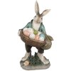 Clayre & Eef 6PR4028 Dekoratívny králik 18x16x32cm hnedozelený