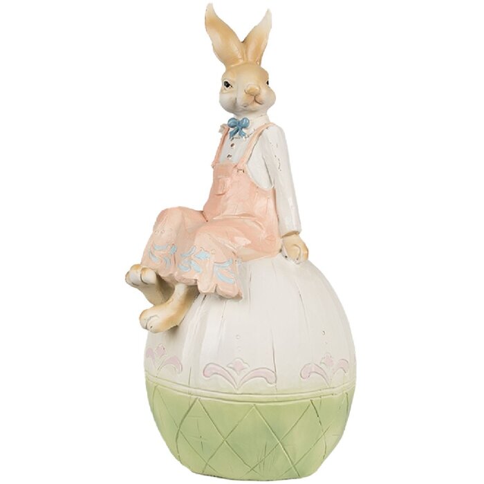 Clayre & Eef 6PR4030 Dekoratívny králik 13x11x24cm hnedozelený