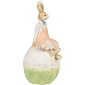 Clayre & Eef 6PR4030 Dekoratívny králik 13x11x24cm hnedozelený
