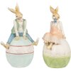 Clayre & Eef 6PR4030 Dekoratívny králik 13x11x24cm hnedozelený