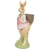 Clayre & Eef 6PR4032 Dekoratívny králik 11x11x31cm Hnedoružový
