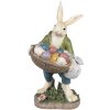 Clayre & Eef 6PR4035 Dekoratívny králik 18x16x32cm béžovo zelený
