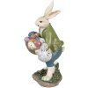 Clayre & Eef 6PR4035 Dekoratívny králik 18x16x32cm béžovo zelený