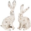 Clayre & Eef 6PR4053 Dekoratívny králik béžovo hnedý 13x8x22 cm