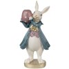 Clayre & Eef 6PR4057 Sviečka na sviečku Rabbit White Blue 10x8x20 cm
