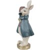 Clayre & Eef 6PR4057 Sviečka na sviečku Rabbit White Blue 10x8x20 cm