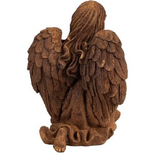 Clayre & Eef 6PR4064 Dekorácia Anjel 13x11x18 cm hnedá