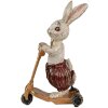 Clayre & Eef 6PR4082 Dekoratívny králik biely zlatý 15x9x25 cm