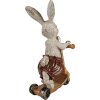 Clayre & Eef 6PR4082 Dekoratívny králik biely zlatý 15x9x25 cm